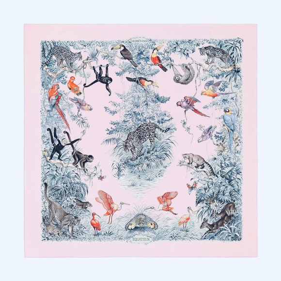 Hermès Equateur Washed Silk Scarf 90 - Picture 15 of 15